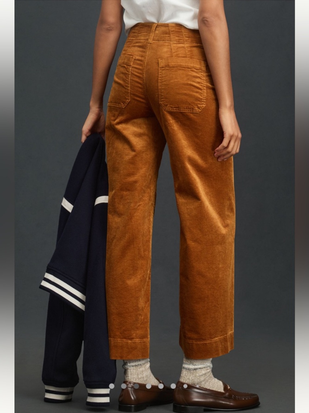 Anthropologie Colette Corduroy Crop Wide-Leg Pants by Maeve - Picture 3 of 7
